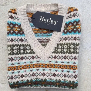 Harley Of Scotland All Over Fair Isle Tank Top
