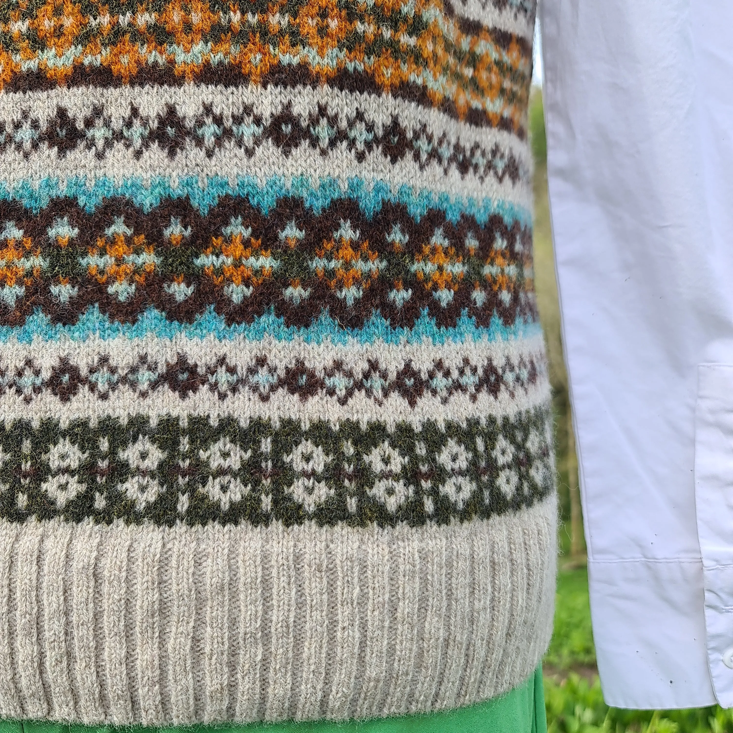 Harley Of Scotland All Over Fair Isle Tank Top