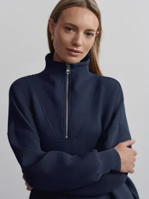 Hawley Half Zip Sweatshirt Blue Nights