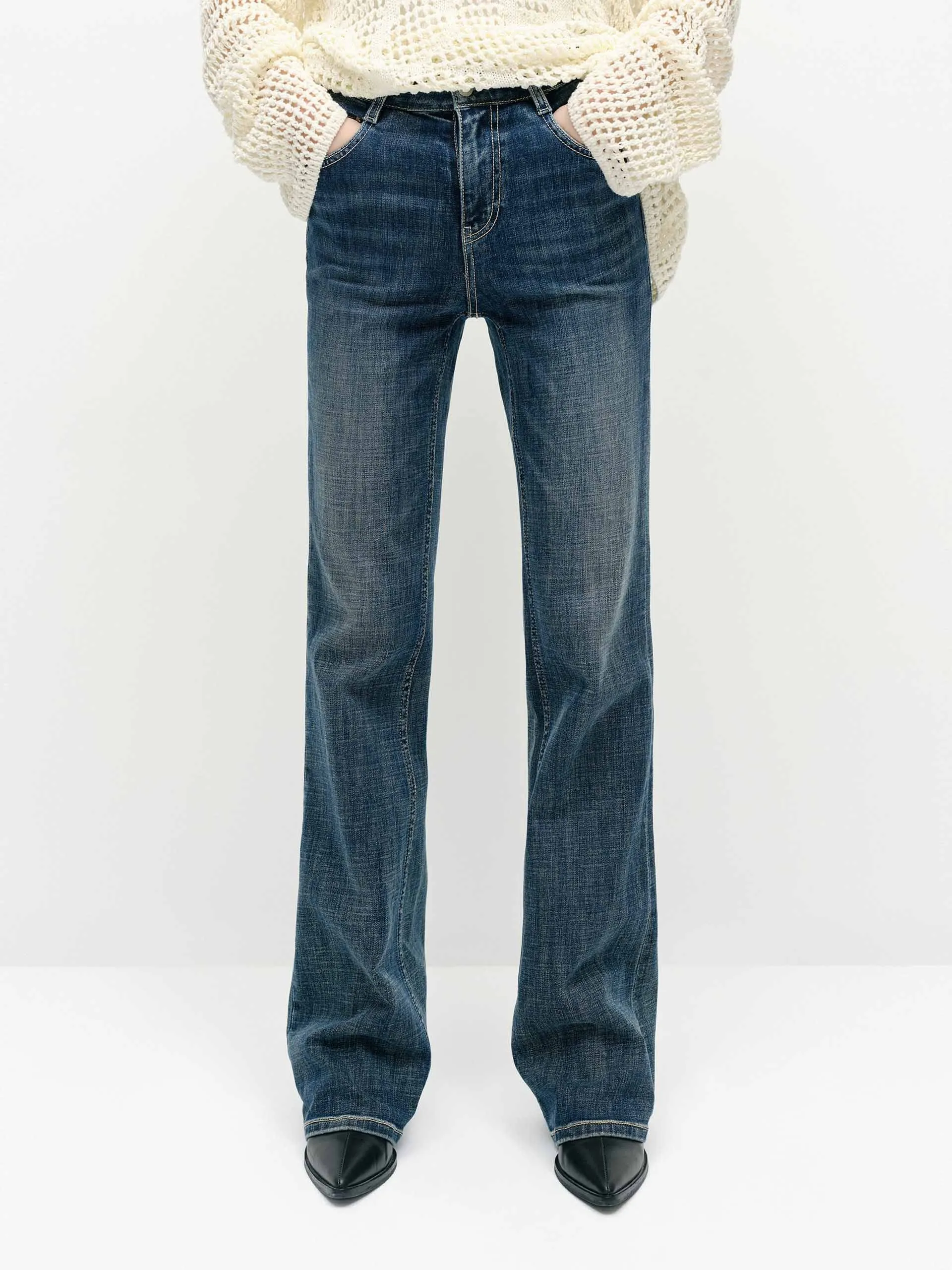 High Waist Straight Jeans