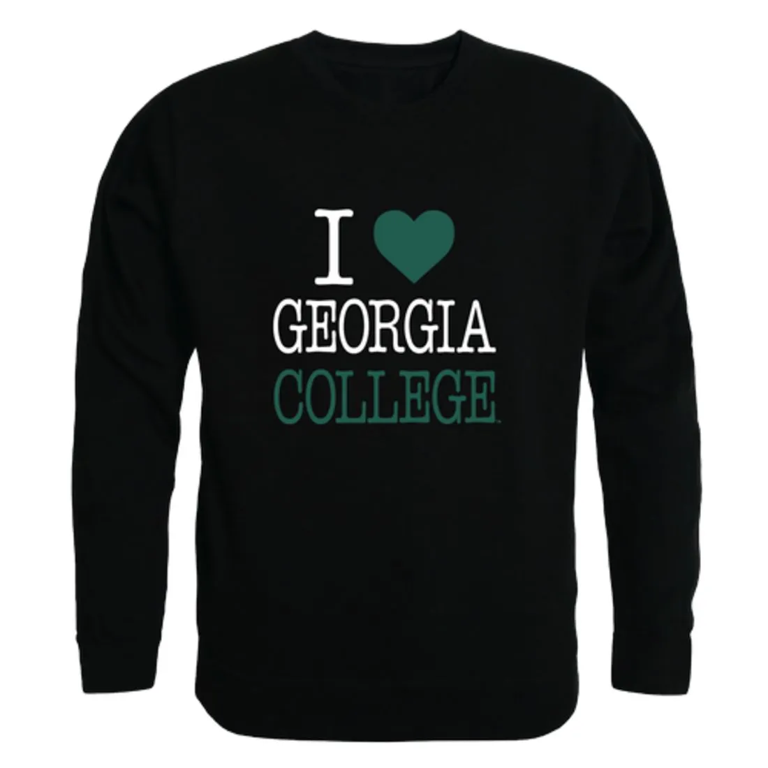 I Love Georgia College and State University Bobcats Fleece Crewneck Pullover Sweatshirt