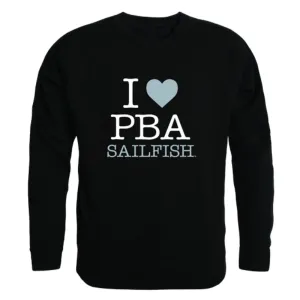 I Love Palm Beach Atlantic University Sailfish Fleece Crewneck Pullover Sweatshirt