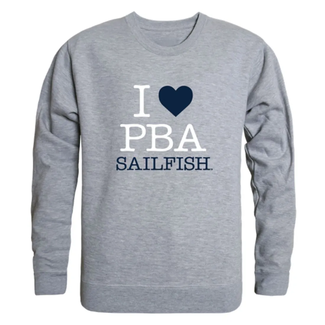 I Love Palm Beach Atlantic University Sailfish Fleece Crewneck Pullover Sweatshirt