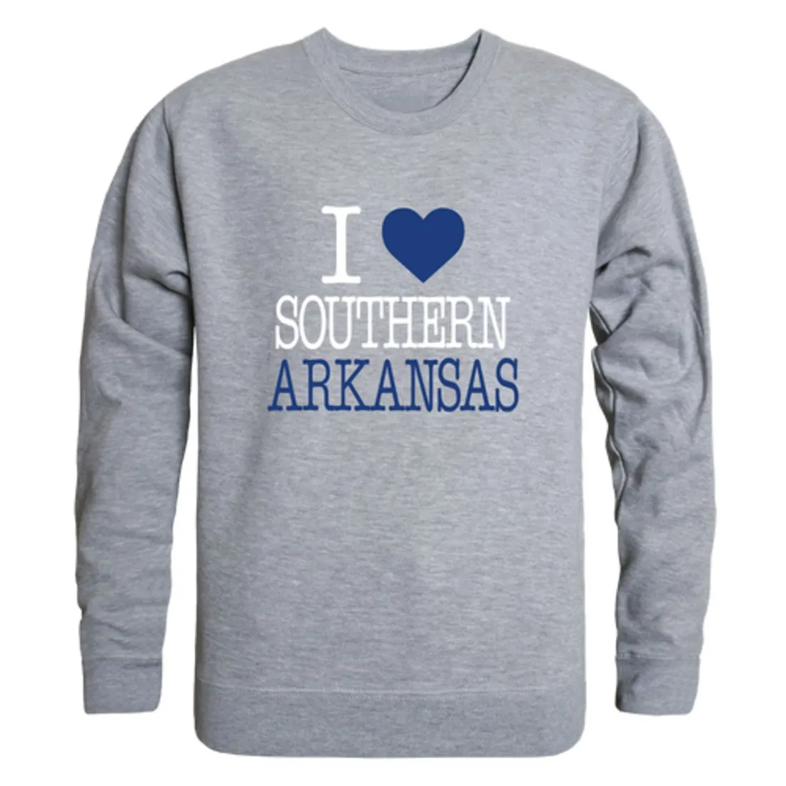 I Love Southern Arkansas University Muleriders Fleece Crewneck Pullover Sweatshirt