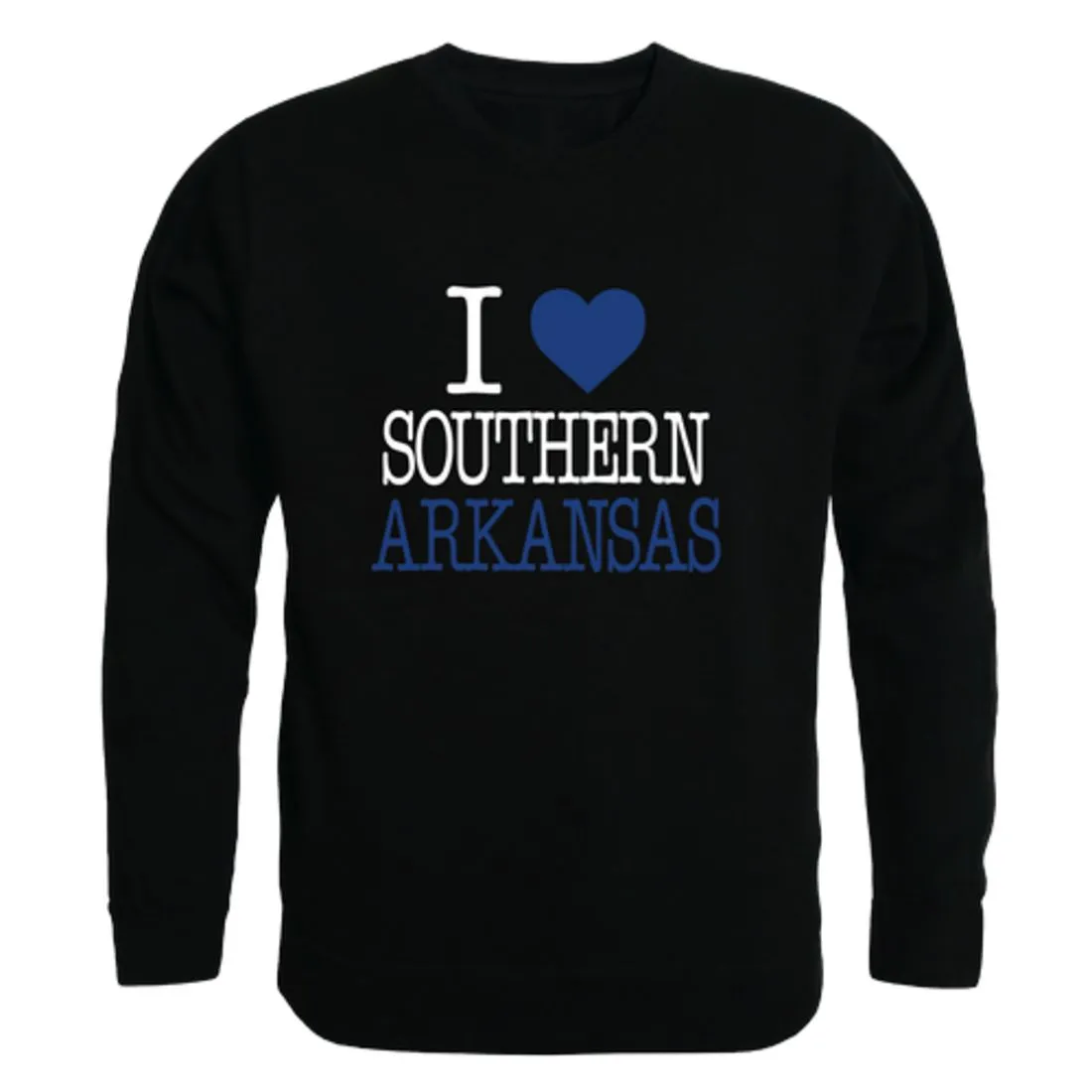 I Love Southern Arkansas University Muleriders Fleece Crewneck Pullover Sweatshirt