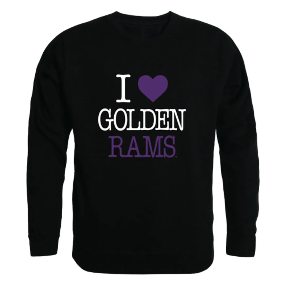 I Love West Chester University Rams Fleece Crewneck Pullover Sweatshirt