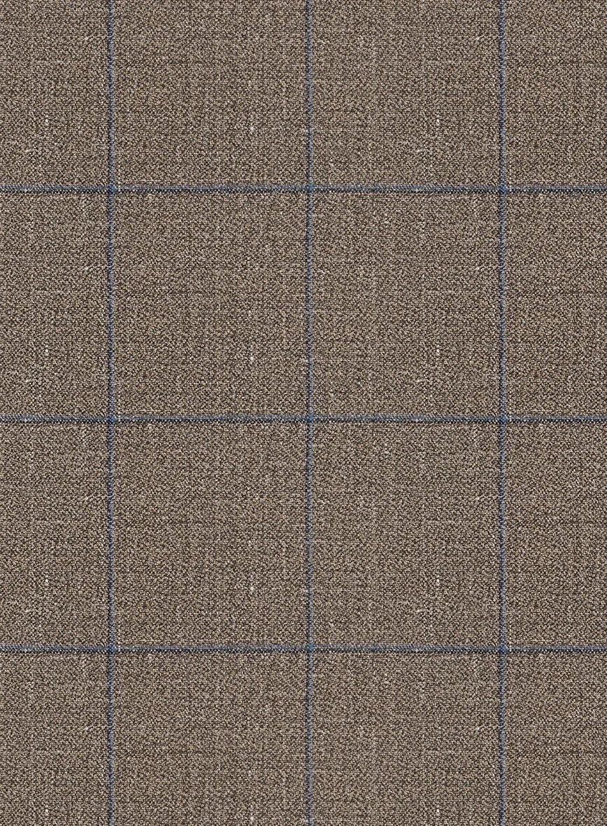 Italian Murano Cedra Brown Wool Linen Silk Suit