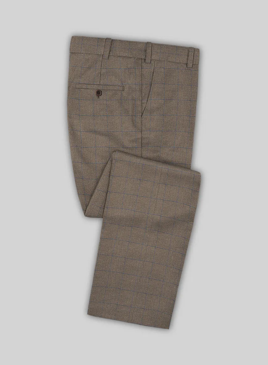 Italian Murano Cedra Brown Wool Linen Silk Suit