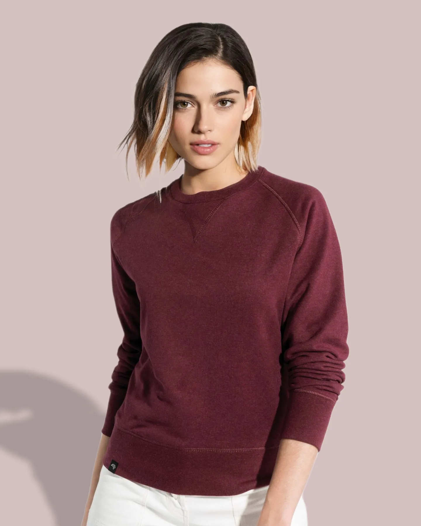 KRB K481 ― Damen Raglan Bio-Baumwolle Sweatshirt - Clay Grau Braun Beige