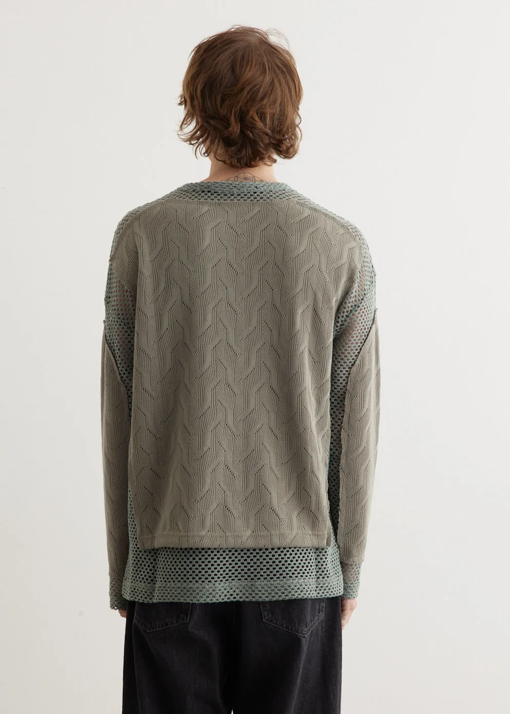 Layered Crewneck Sweater