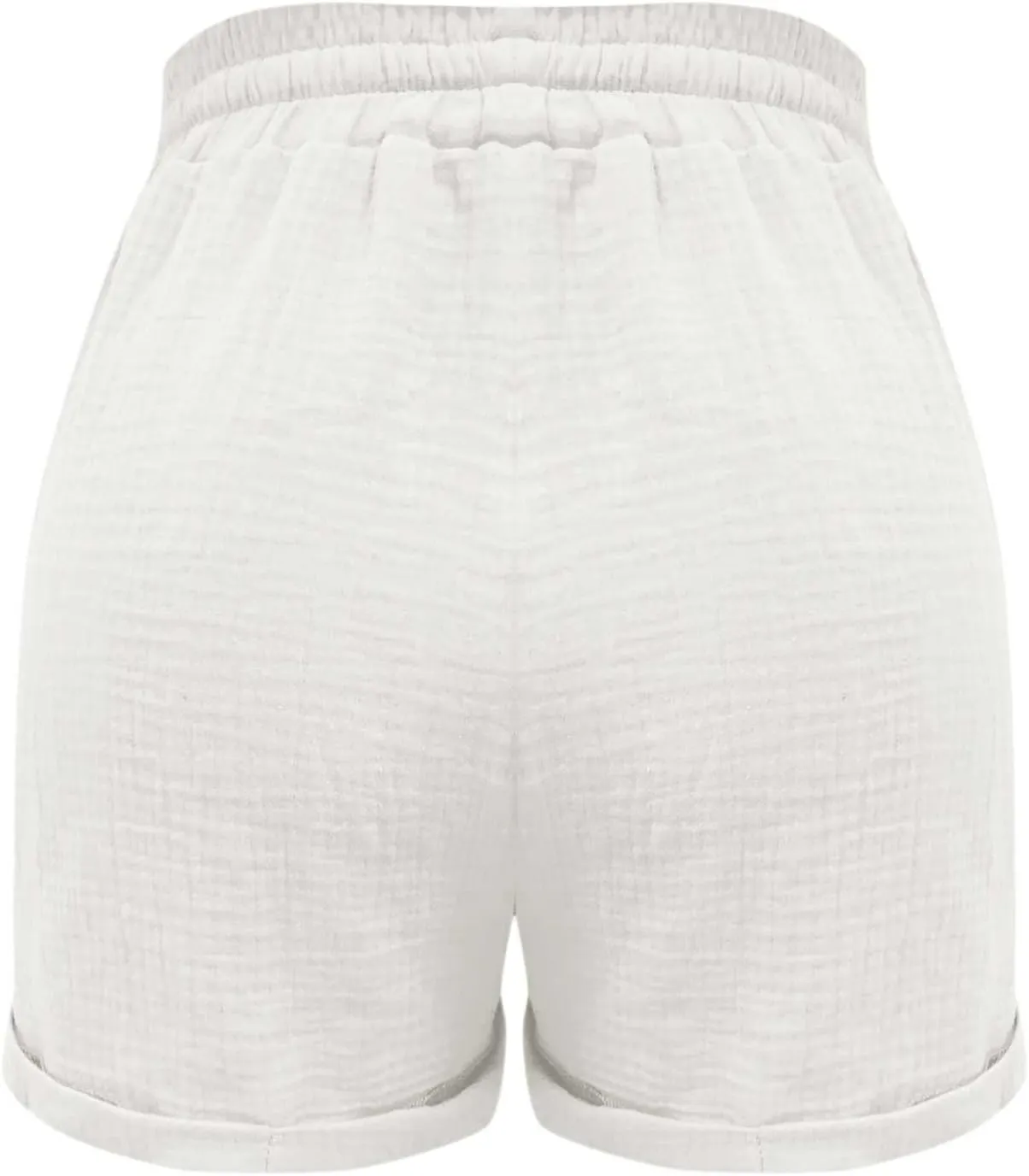 Linen Shorts for Women Casual Drawstring Elastic Waist Summer Shorts Wide Leg Lightweight Flowy Lounge Short with Pockets