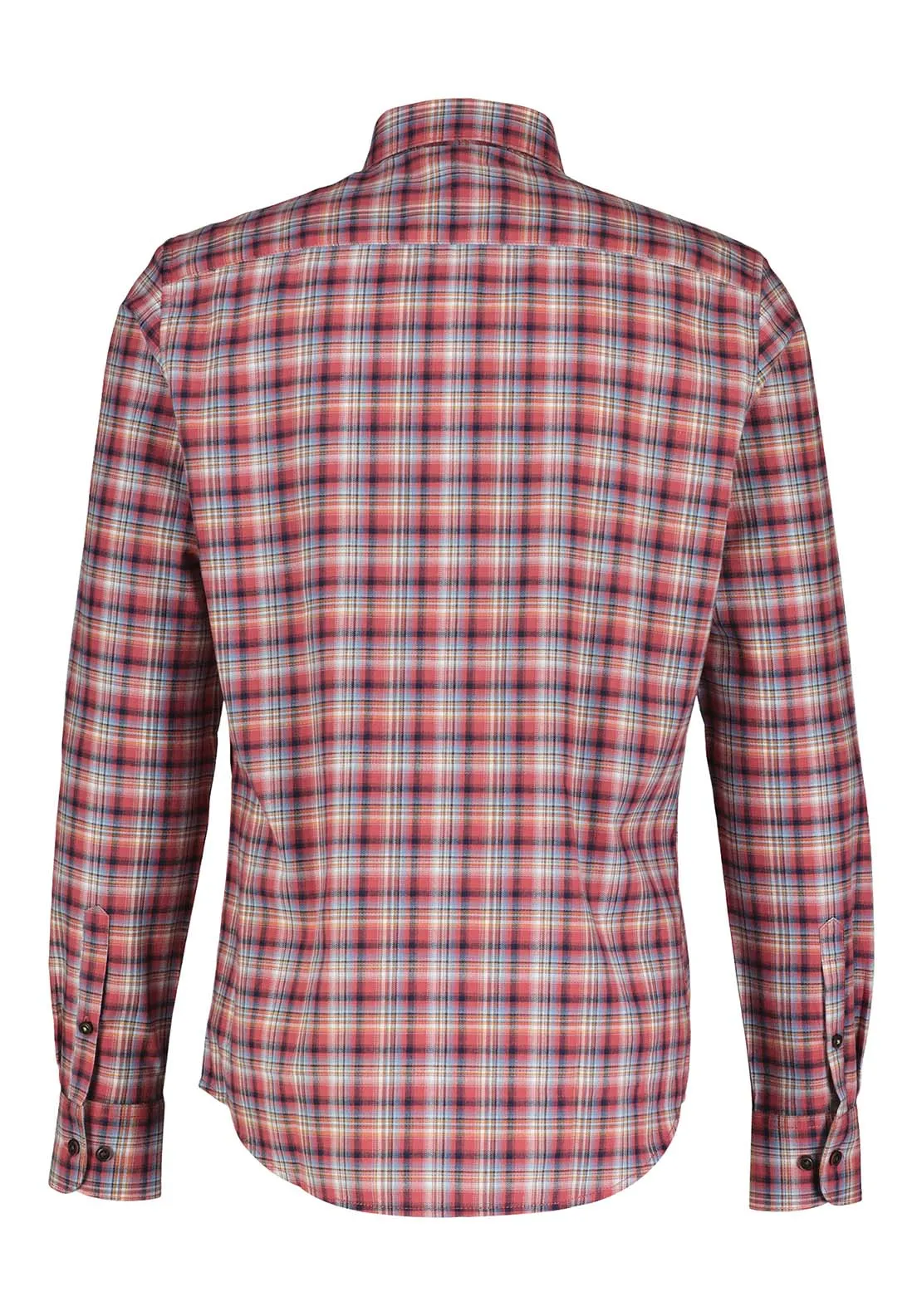Long Sleeve Check Shirt - Light Garnet Red