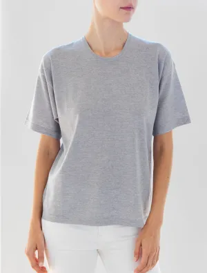 Luxo Knit T Round Neck - Silver Grey