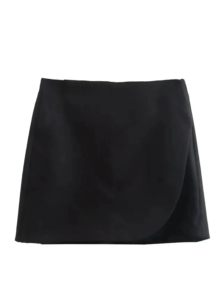 LVSANW Black Pink Sex Mini Skirt Shorts Woman High waist Shorts Women's Summer Shorts Autumn Fashion Wrap Shorts skirt
