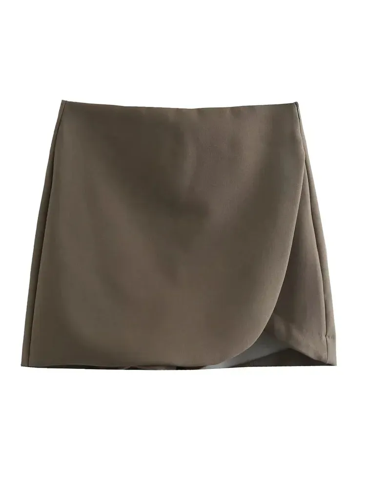 LVSANW Black Pink Sex Mini Skirt Shorts Woman High waist Shorts Women's Summer Shorts Autumn Fashion Wrap Shorts skirt