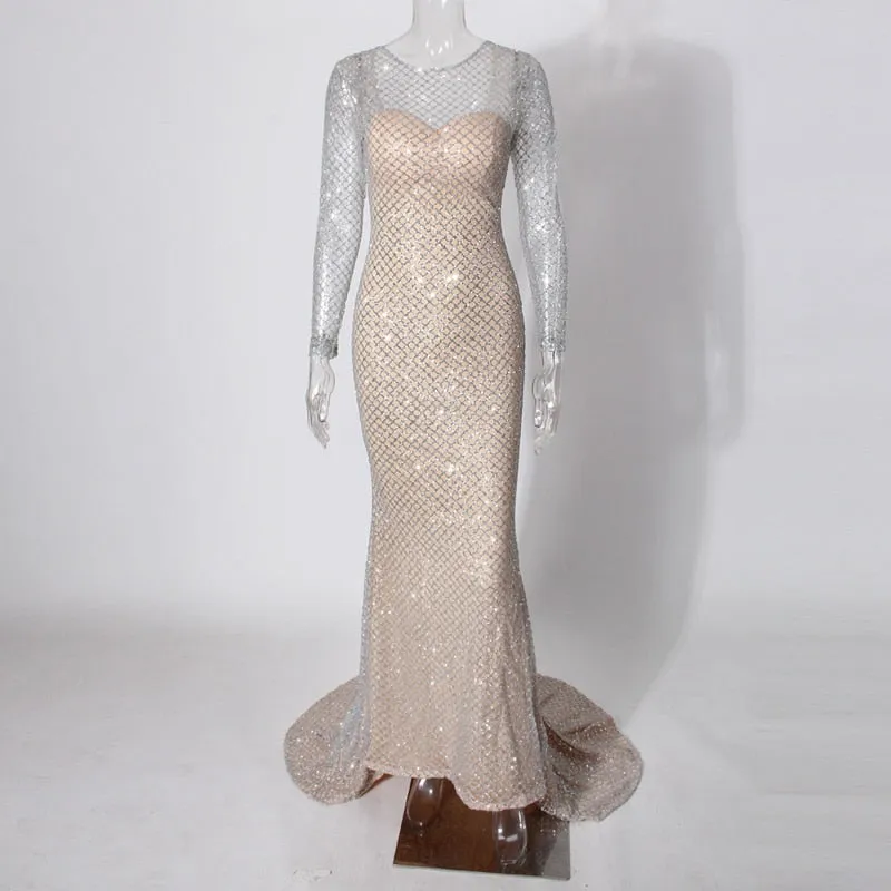 Maxi Dress Elegant Mermaid Dress Evening Shiny Party Dresses