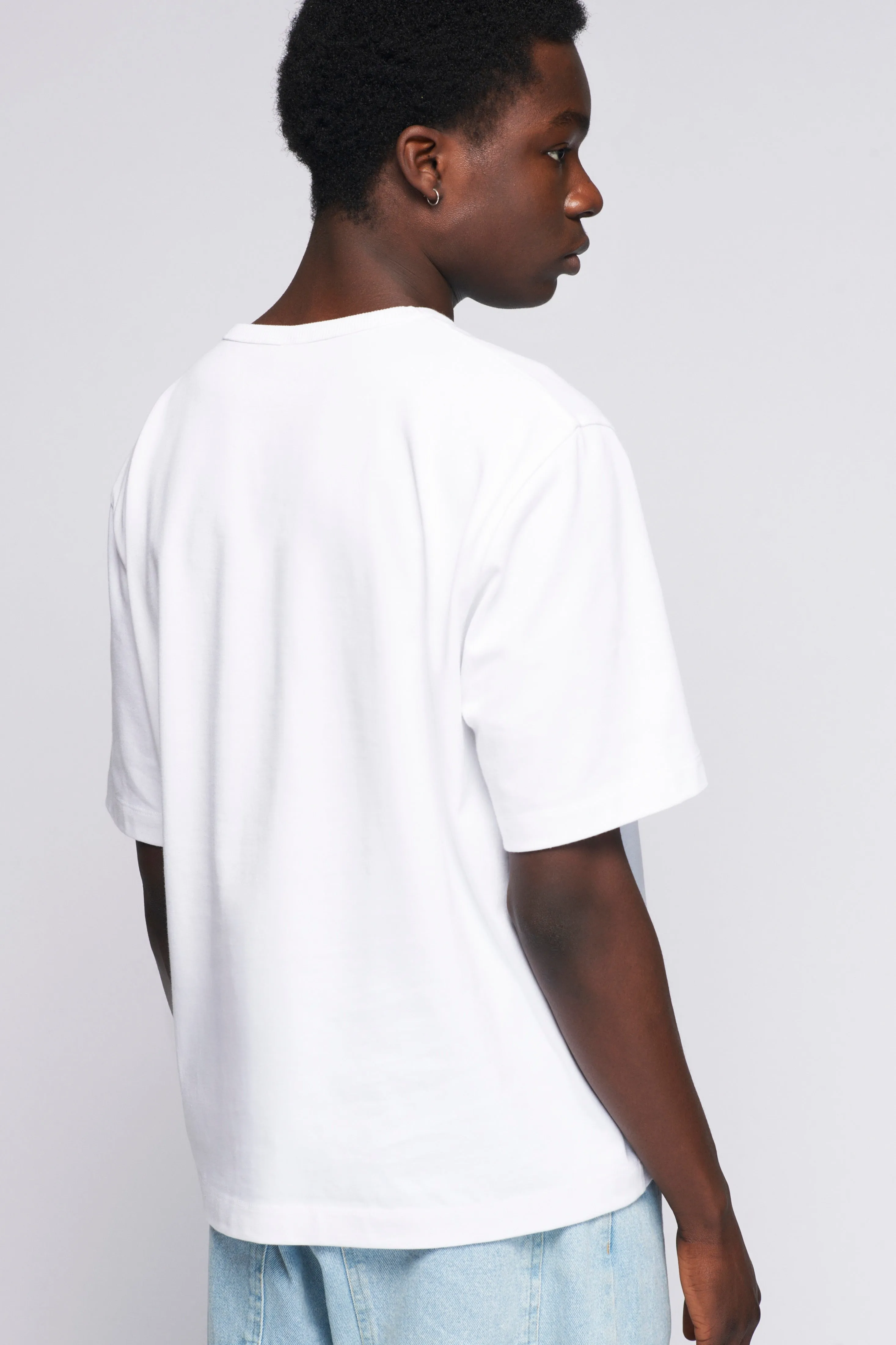 Men's Heavyweight Box Crew in White