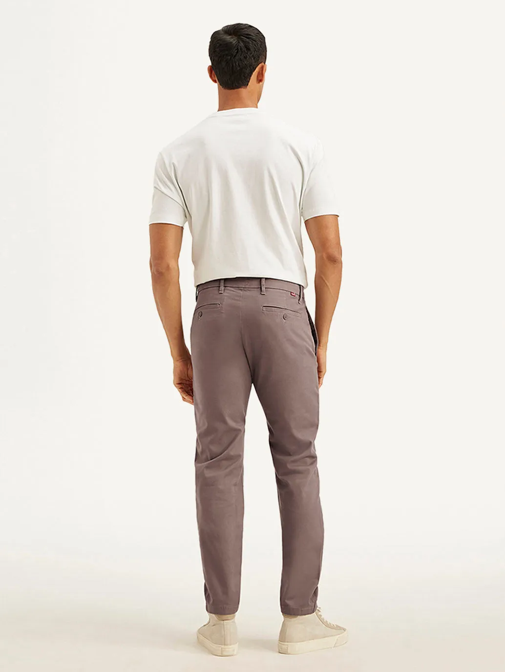 Men's Mauve Tapered Trousers