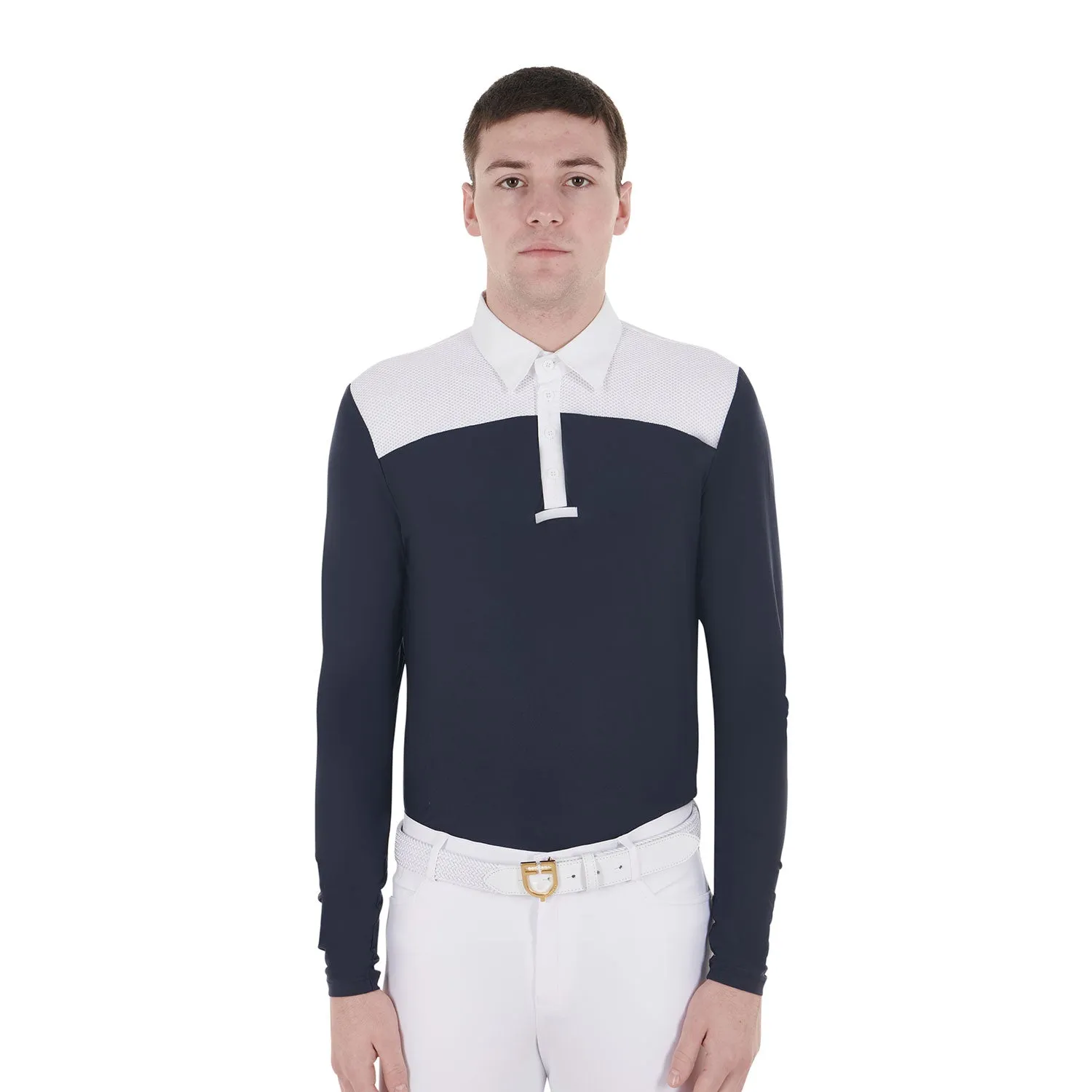Men's Perforated Long Sleeve Show Shirt