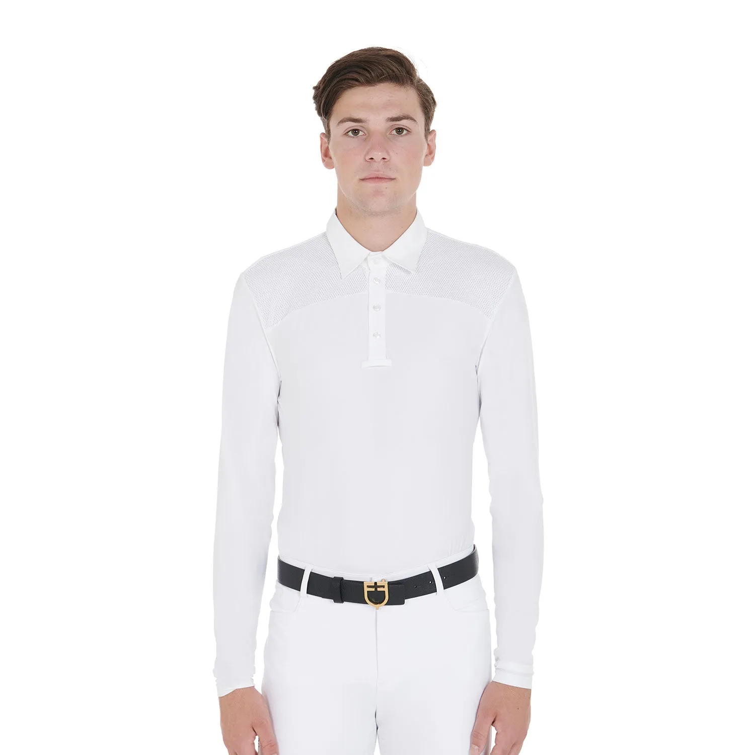 Men's Perforated Long Sleeve Show Shirt