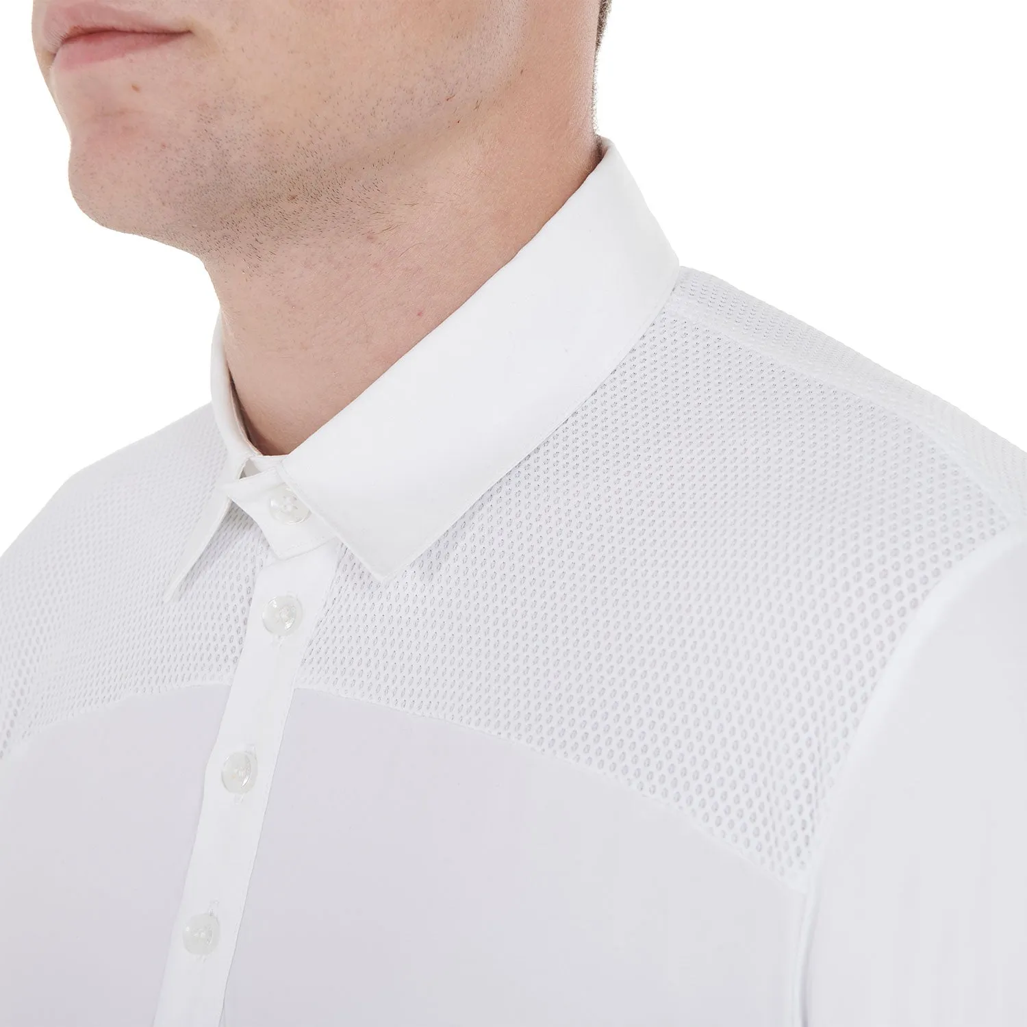 Men's Perforated Long Sleeve Show Shirt