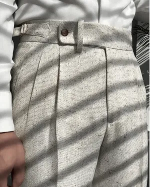 Men's Straight-Leg Mid-Rise Formal Trousers