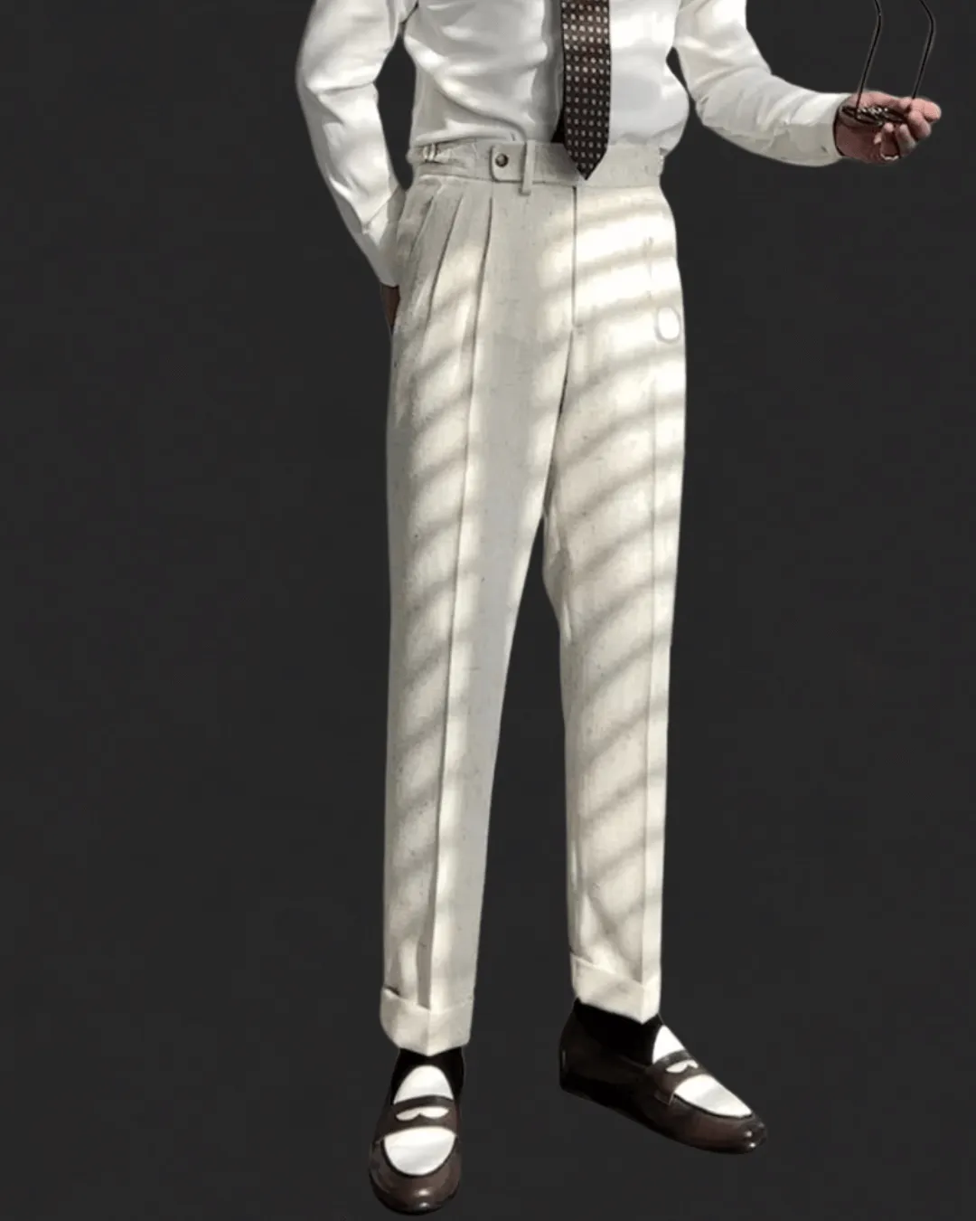 Men's Straight-Leg Mid-Rise Formal Trousers