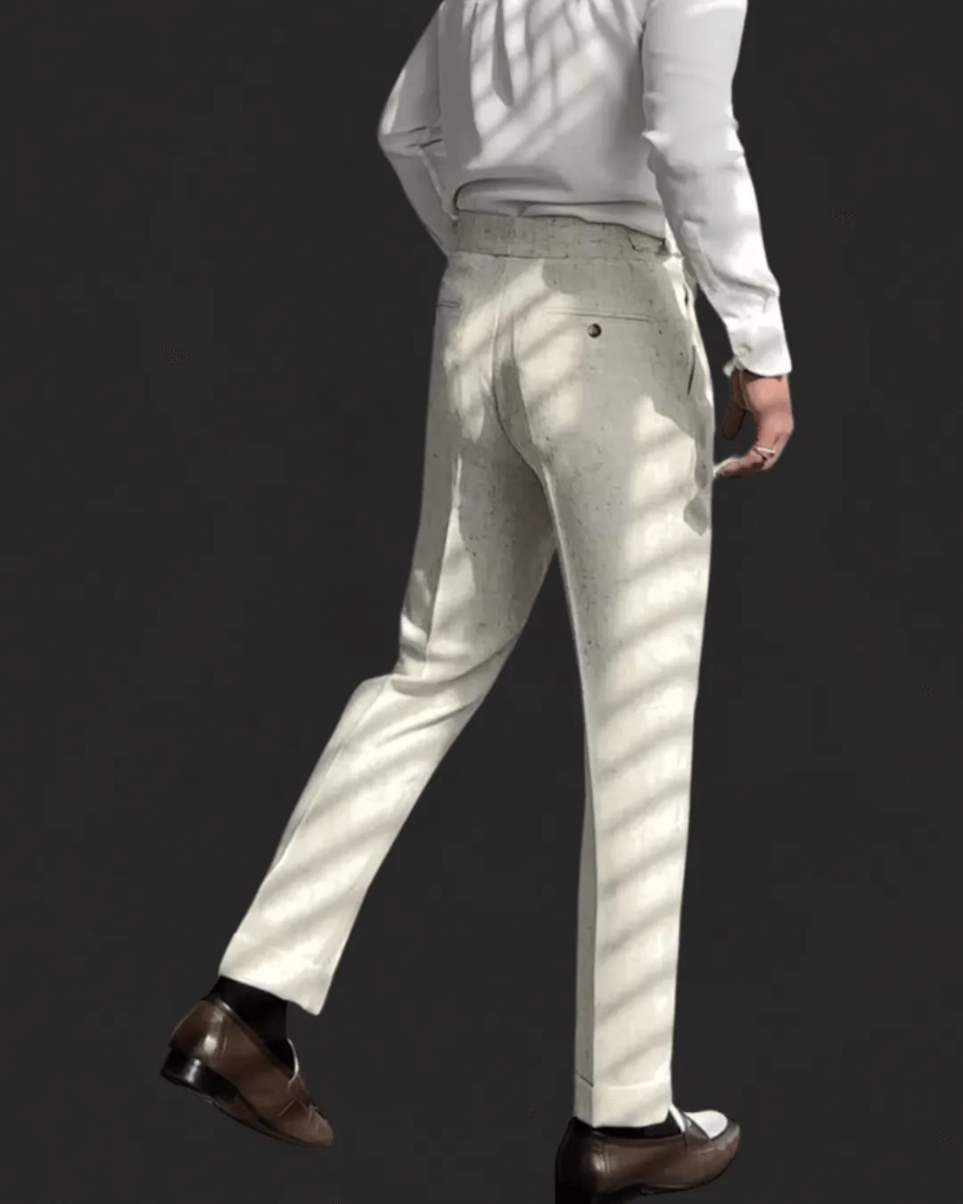 Men's Straight-Leg Mid-Rise Formal Trousers