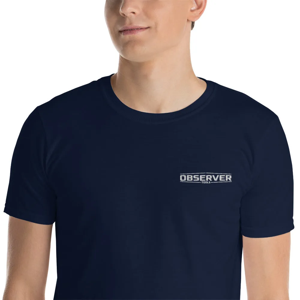 Men's T-Shirt - White Embroidered Logo