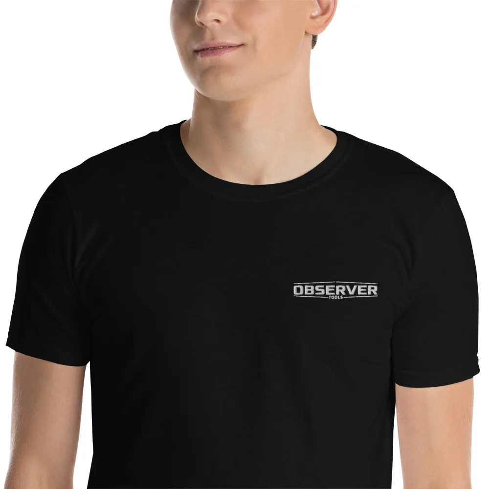 Men's T-Shirt - White Embroidered Logo