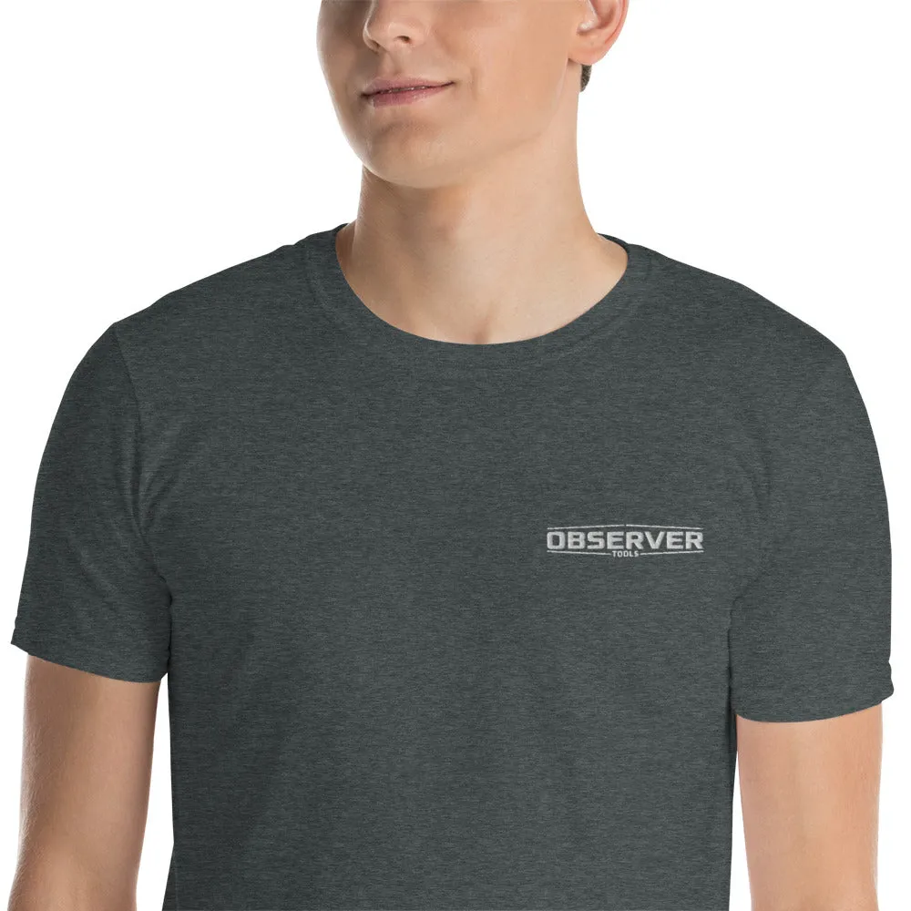 Men's T-Shirt - White Embroidered Logo