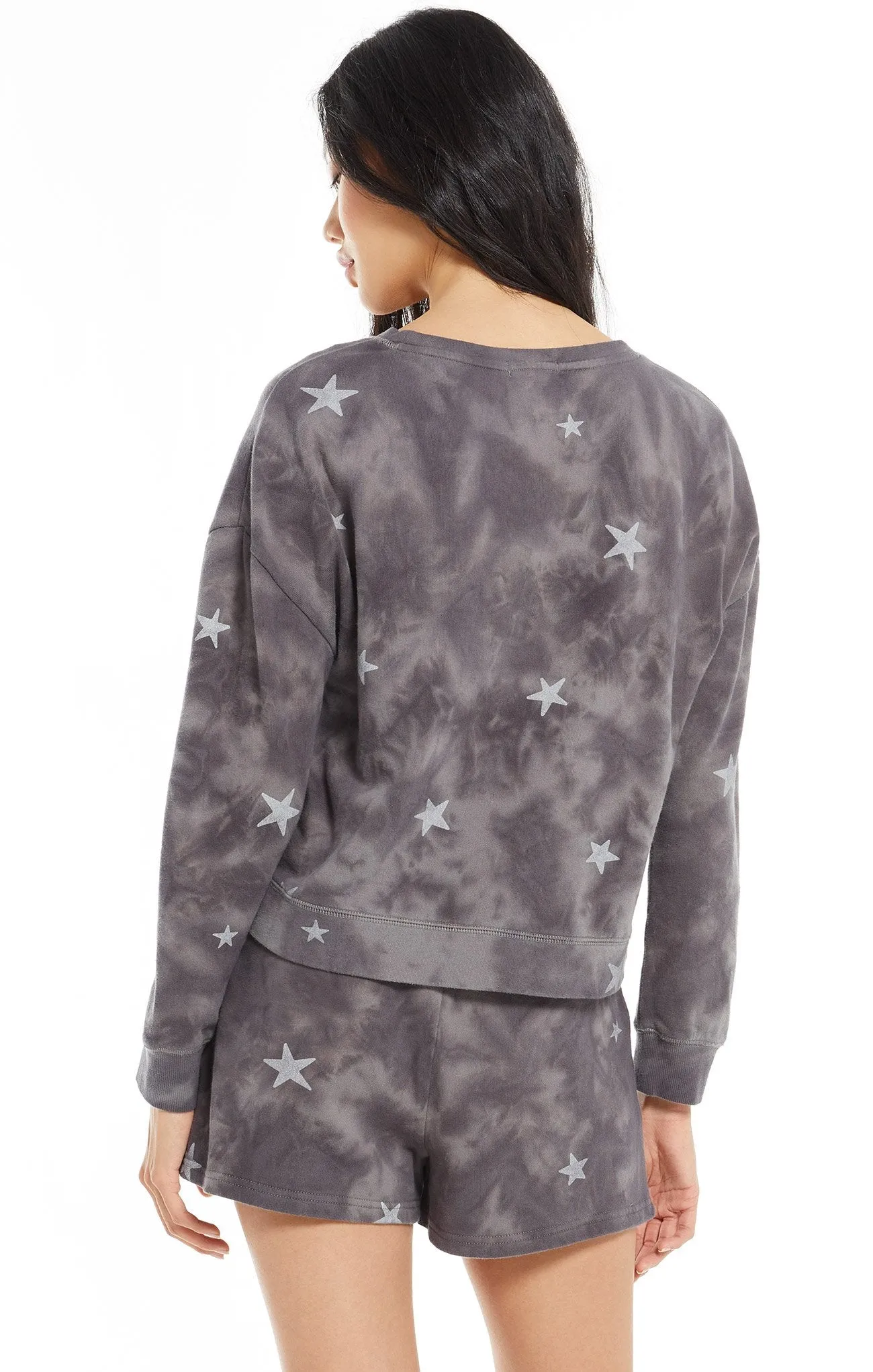 Millie Cloud Star Sweater | Washed Black