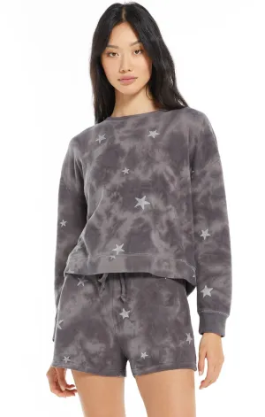 Millie Cloud Star Sweater | Washed Black