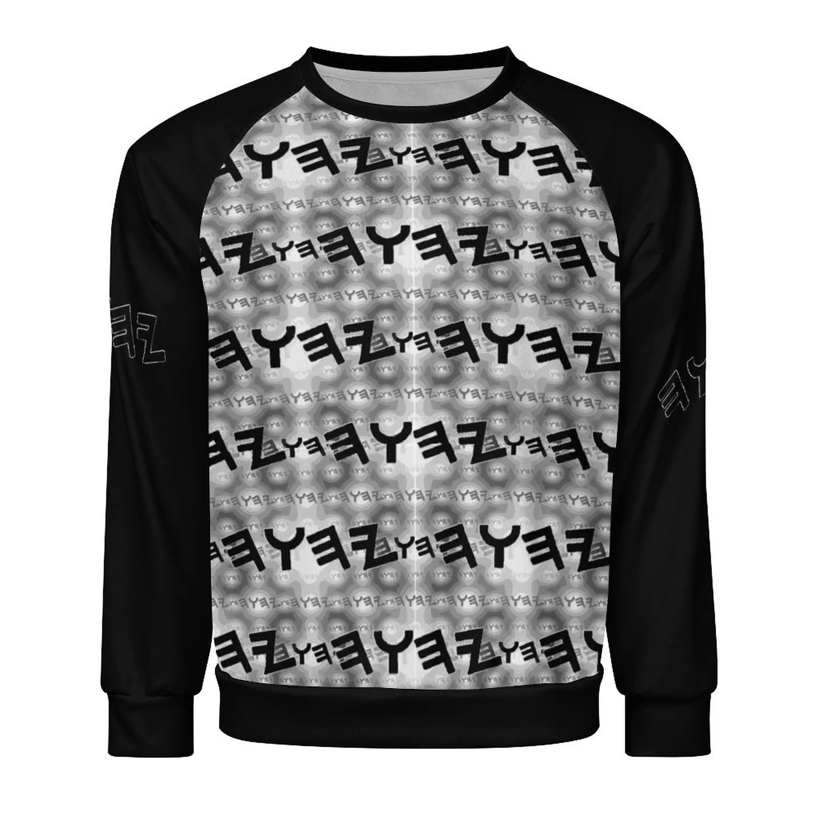 Most High God - Yahuah 01-01 Black Men's Designer Raglan Sweatshirt