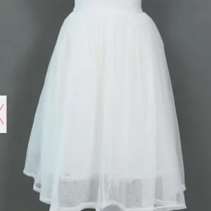 Multi-layer Mesh Pure Color Loose Knee-length Beach Skirt