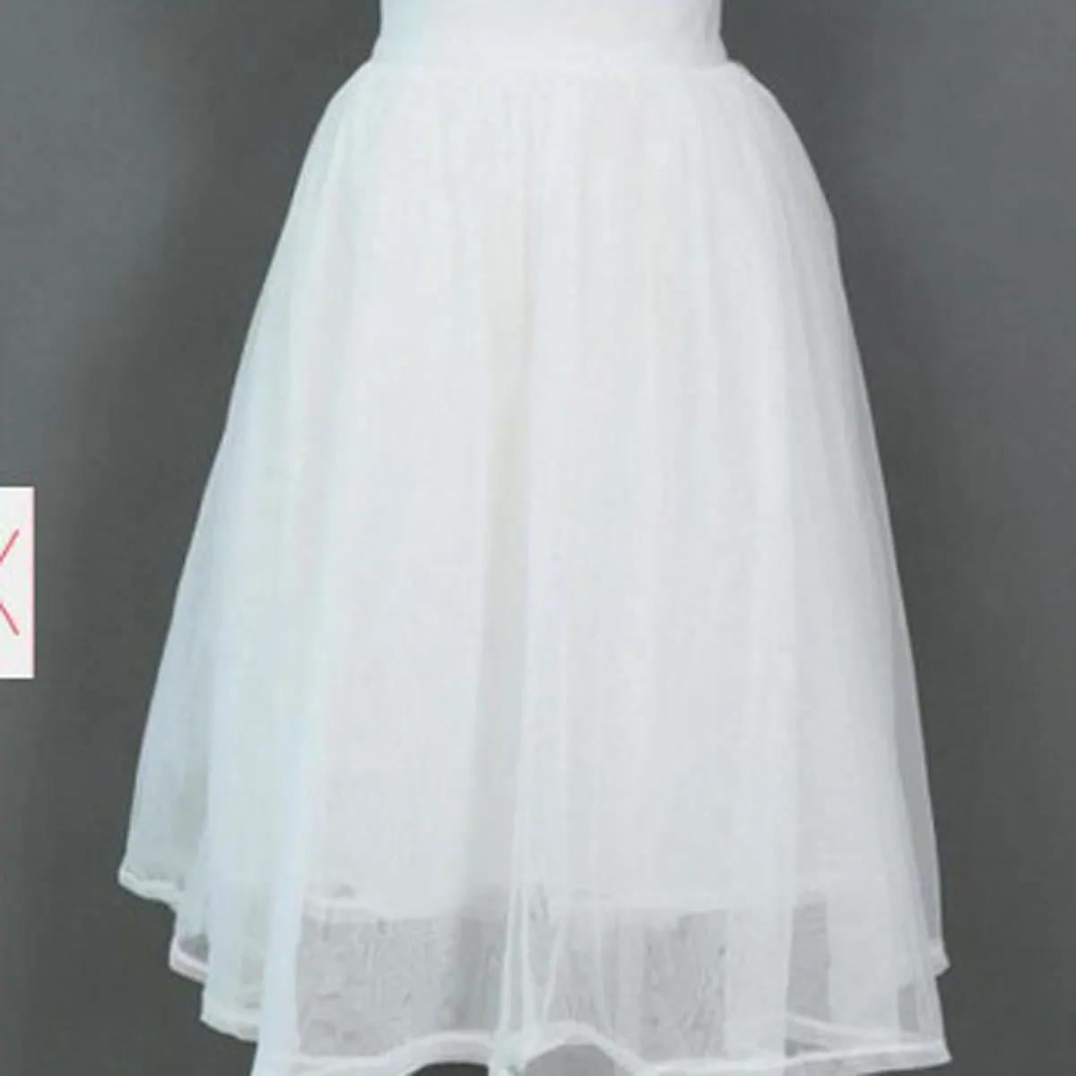 Multi-layer Mesh Pure Color Loose Knee-length Beach Skirt
