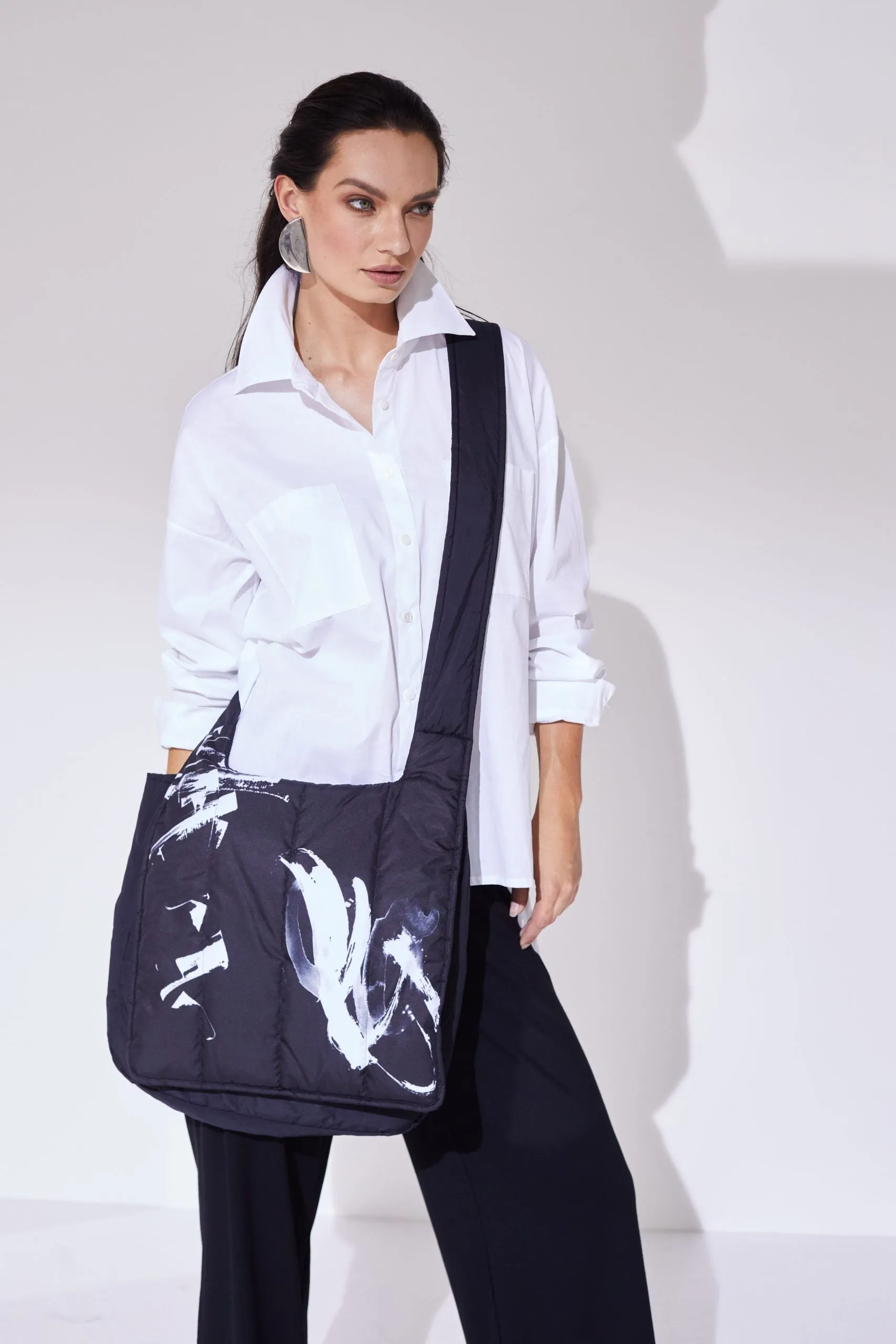 Naya White Cotton Shirt With Uneven Hem