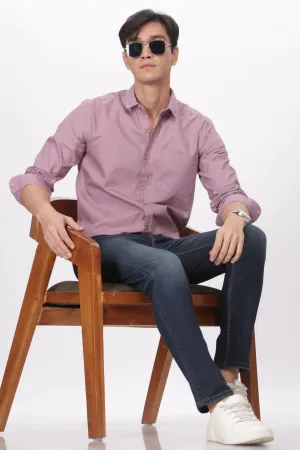 Peach Regular Fit Plain Full Sleeve Shirt Peach Regular Fit Plain Full Sleeve Shirt