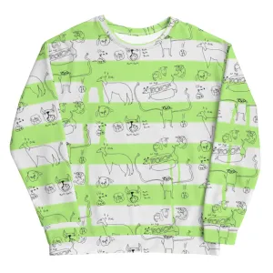 pencil Doggy stripes Unisex Sweatshirt