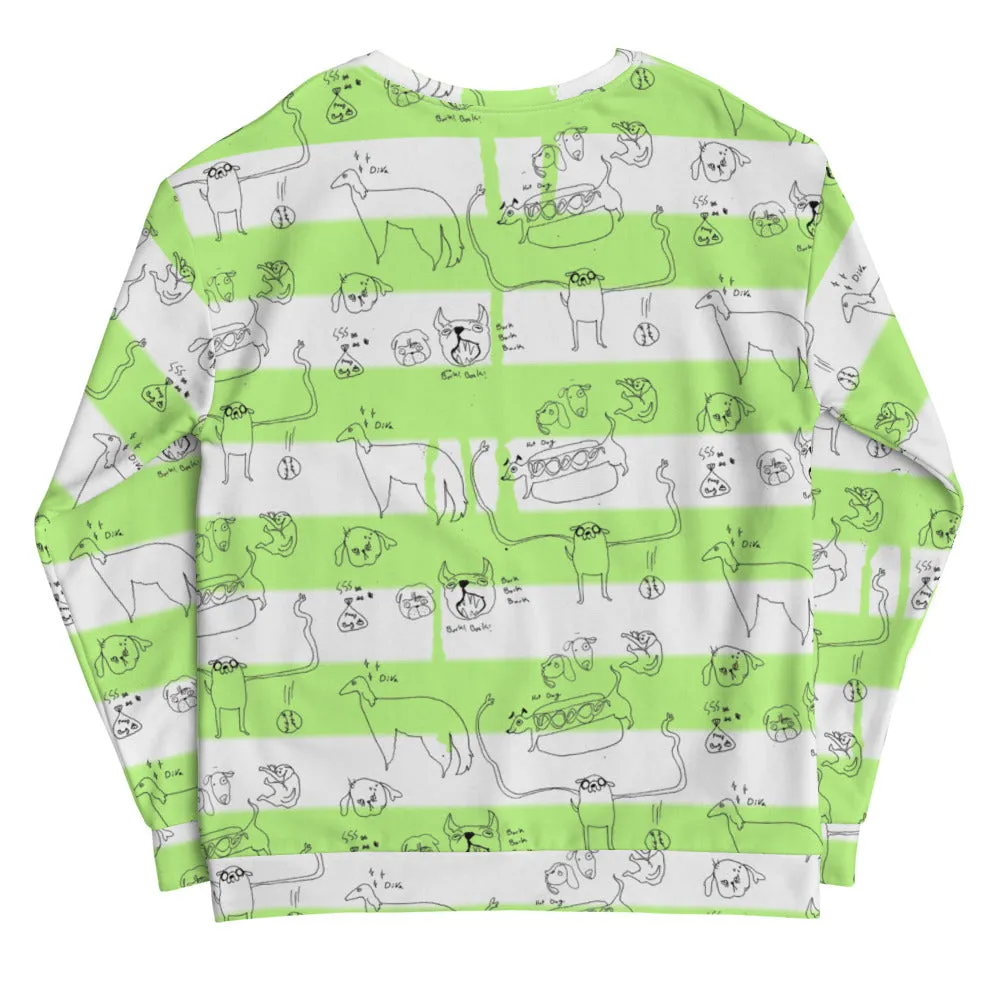 pencil Doggy stripes Unisex Sweatshirt