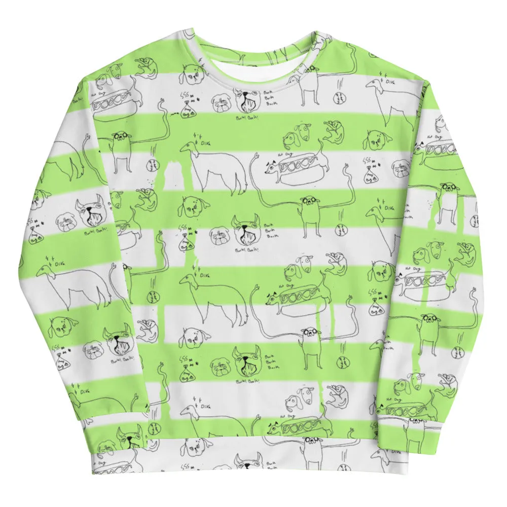 pencil Doggy stripes Unisex Sweatshirt