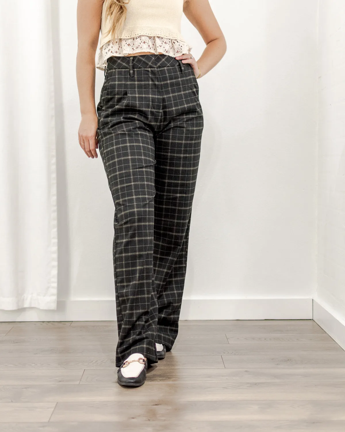 Plaid Eco Trousers