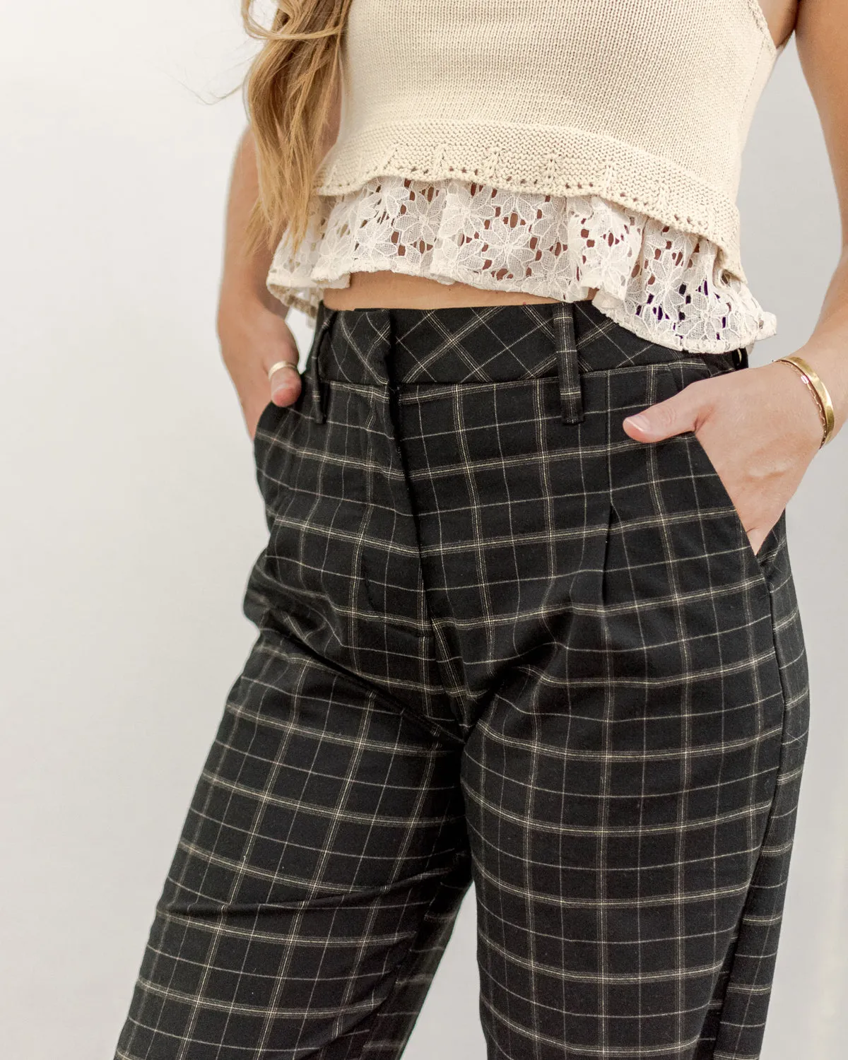 Plaid Eco Trousers