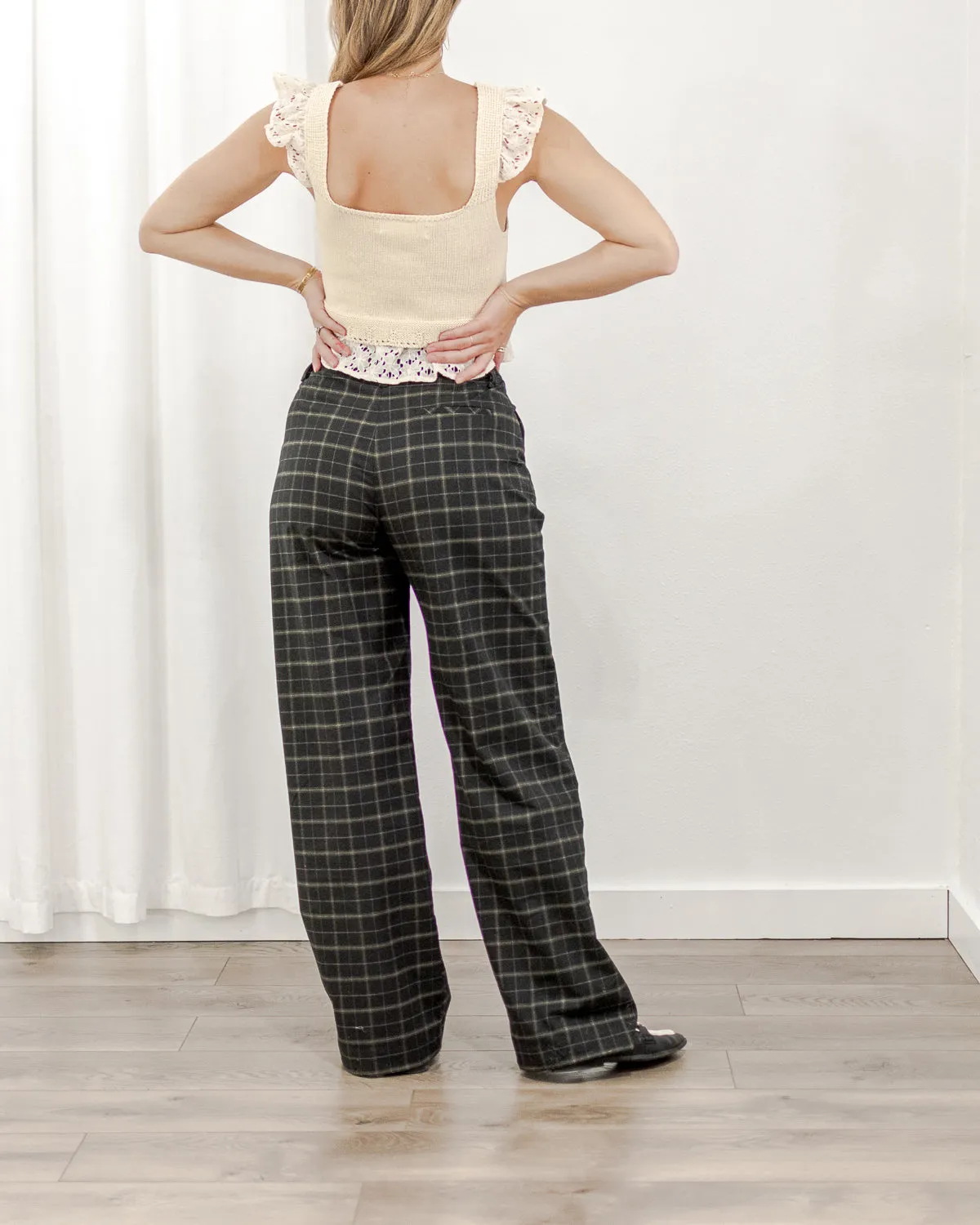 Plaid Eco Trousers