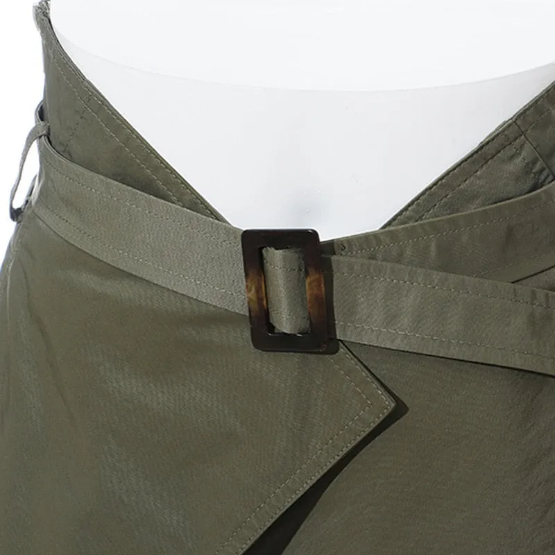 Pleated Solid Color Wild Skirt