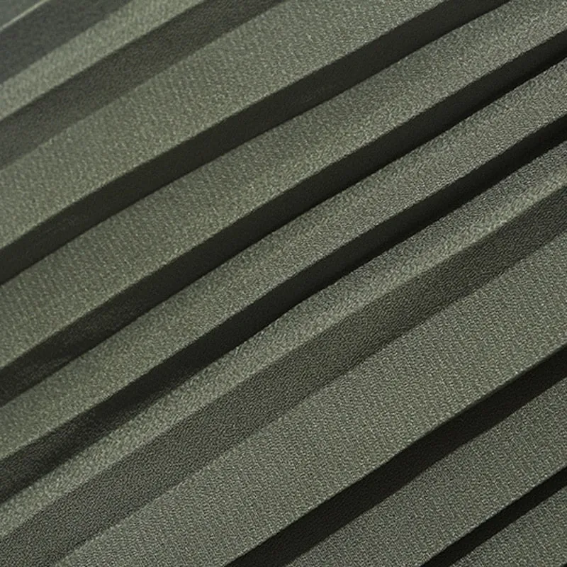 Pleated Solid Color Wild Skirt
