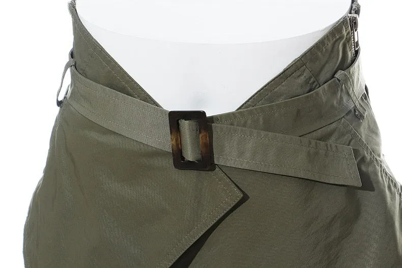 Pleated Solid Color Wild Skirt