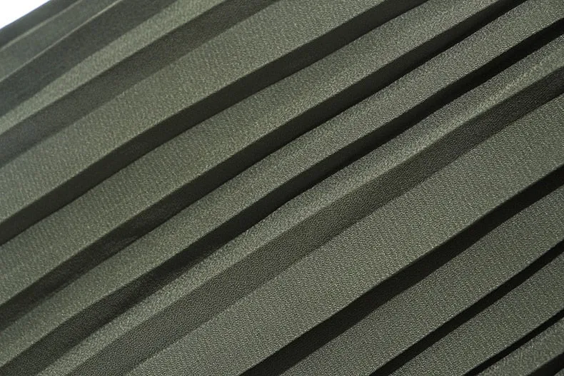 Pleated Solid Color Wild Skirt