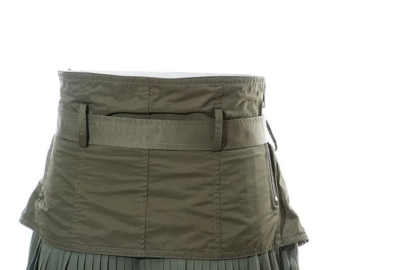 Pleated Solid Color Wild Skirt