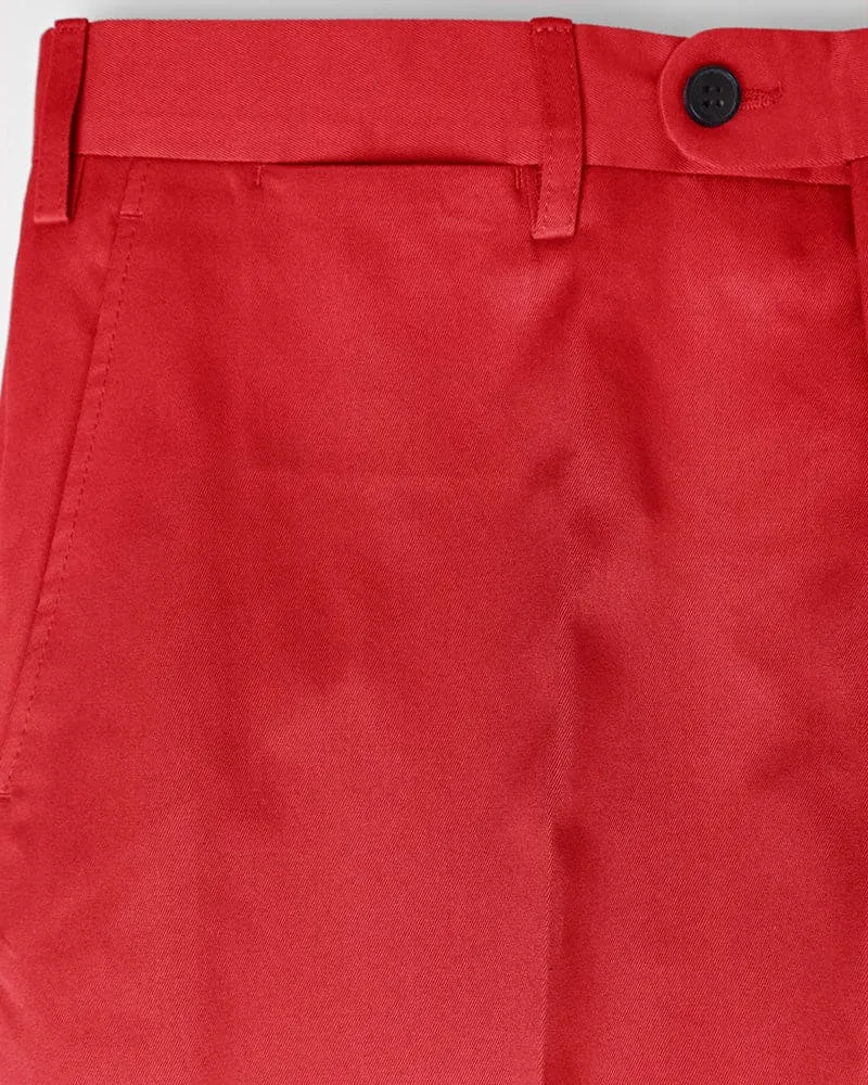 Red Cotton Trousers